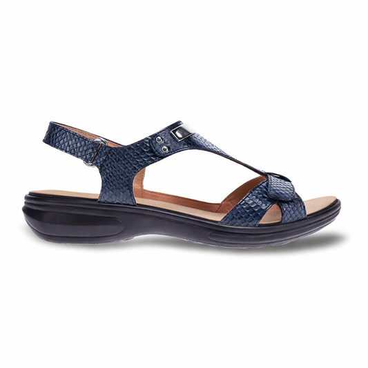Santa Monica Sandal - Navy Snake