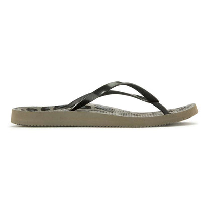 Noosa Print Toe Post Sandal - Leopard Black