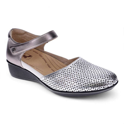 Osaka Mary-Jane - Silver Metallic