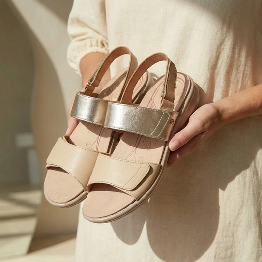 Lifestyle image for Como Adjustable Slingback Sandal - Sunset Multi