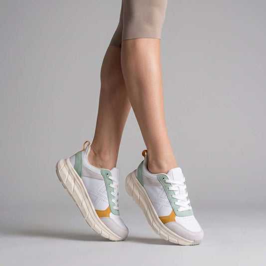 Lifestyle image for Urban Walker Lace-Up Casual Sneaker - White Multi
