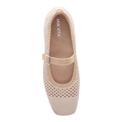 Violet Open Knit Flat - Natural